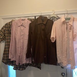 6 Mens Button Down Shirts 2XLT